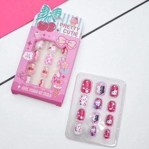 Paquete con 12 uñas decoradas Cherry Infantil