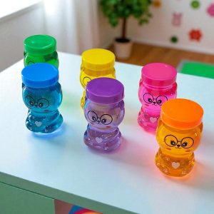 Slime de Colores en Bote diseño de Gato con Lentes