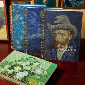 Libreta Tamaño B5 Espiral Pasta Dura 150 Hojas de Rayas diseños Van Gogh