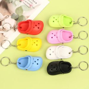 Llavero de Goma Tipo Crocs Color Negro