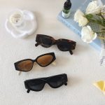 Lentes de Sol Estilo Extravagante Bloque de Color Retro