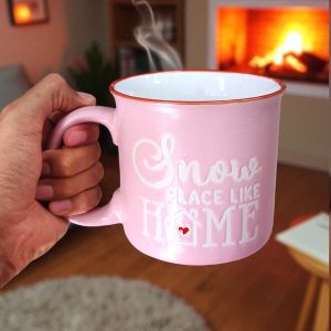 Taza de Ceramica Rosa Snow Place Like Home