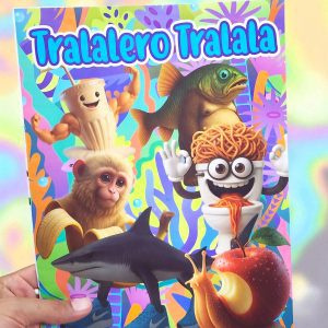 Libro para Colorear Tralalero Tralala Básico de 8 Páginas