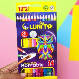 Colores Lunita Borrables 12+2