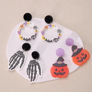 Aretes de Acrílico Dibujos Halloween