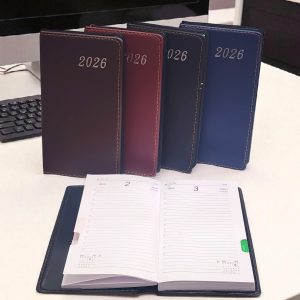 Agenda Ejecutiva Elegante 2026 De Bolsillo Vinipiel 18x10cm Diseños Clásicos