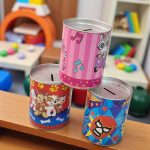 Alcancía Lapicera Circular personajes y diseños infantiles