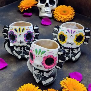 Taza de Ceramica Diseño Ajolote Esqueleto