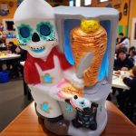 Lámpara Artesanal de Ceramica Calavera Grande Taquero