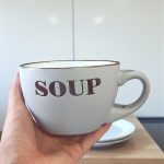 Taza de Ceramica Minimalista Soup Gris