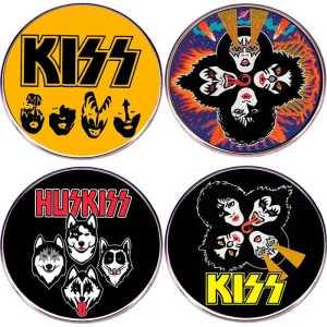 Pin Metálico en forma Circular Diseño Kiss