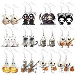 Par de Aretes Acrilico Diseños Halloween Season