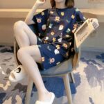 Conjunto de Pijama 2 Piezas Short y Playera Diseño Navidad