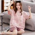 Conjunto de Pijama 2 Piezas Short y Playera Diseño Ositos Rosa Deschpl Club