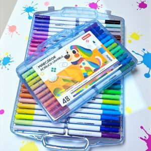 Estuche Adekolor Plumones Marcador Acrilico Lavable 48 pzs