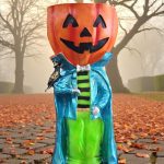 DULCERO DE CERAMICA GRANDE DISEÑO CALABAZA CON CUERVO