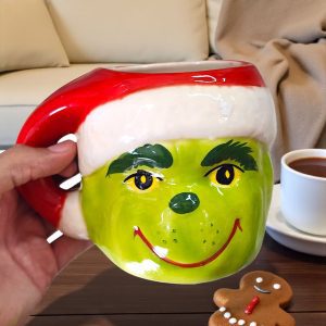 Taza de Ceramica Esmaltada Grinch Navideño