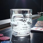 Vaso Tequilero de Cristal Diseño Cráneo Calavera