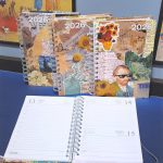Agenda Diaria 2026 Espiral Diseños Van Gogh Collage Pasta Dura Tamaño A5 Frances