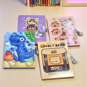 Libreta Decorada Diario con Candado Varios diseños Personajes