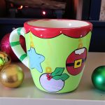 Taza Ceramica Artesanal Gigante Navideña
