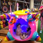 Lámpara de Cerámica Diseño Piñata con Nacimiento 20 x 23cm