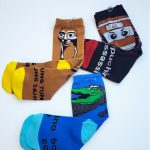 Calceta Loca 3/4 Unisex Unitalla Brainrot