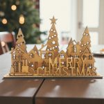 Adorno Decorativo Navideño MDF Merry Christmas