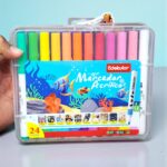 Estuche con 24 Plumones de Acrilico Punta Bala Base de Agua Adekolor Peces