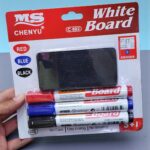 Blister de 3 pintarrones con Borrador para pizarron