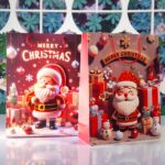 Bolsa de Regalo Navideña Grande Santa 3D Merry Christmas
