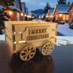 Carreta Decorativa Navideña Merry Christmas MDF