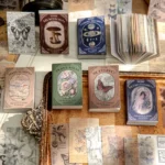 Mini Libro con 100 Tarjetas Decorativas Retro Vintage