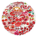 Pack de 50 Stickers Diseños Cherry´s - Labios Kiss