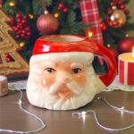 Taza de Ceramica Esmaltada Cara de Santa Claus
