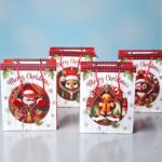 Bolsa de Regalo Chica Navideña Merry Christmas Esfera Cierre