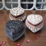 Alhajero Barro Corazón con Relieve Varios Colores