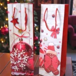 Bolsa de Regalo Tamaño Botella Diseños Navideños