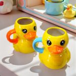Taza Artesanal Patito Cuack Esmaltada