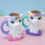 Taza Artesanal Unicornio Esmaltada