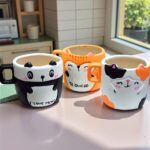Taza Artesanal Pintada a Mano Cute Kawaii