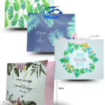 Bolsa de Regalo Tamaño Boutiquera 32x26x11cm diseños decorada de hojas