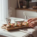 Juego de 3 Velas Ceramica en Forma Rosca de Reyes