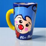 Taza de Ceramica Jumbo Artesanal Pintada a Mano PIim Plim