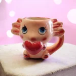 Taza de Ceramica Esmaltada Ajolote Corazón
