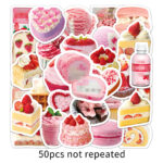 50 Pegatinas estilo pastel postres