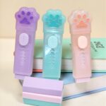 Goma Retractil de Patita Gato Kawaii con Mecanismo Push y Repuesto