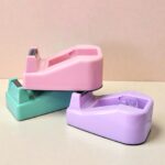 Despachador de Cinta Adhesiva Color Pastel – Base Antideslizante para Escritorio