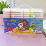 Mega Set 96 Marcadores Acrílicos Lunita - Gama Profesional Punta Pincel (PuercoEspin)