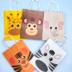 Bolsa de Regalo Papel Diseños Caras Animales 15x21x8 cm